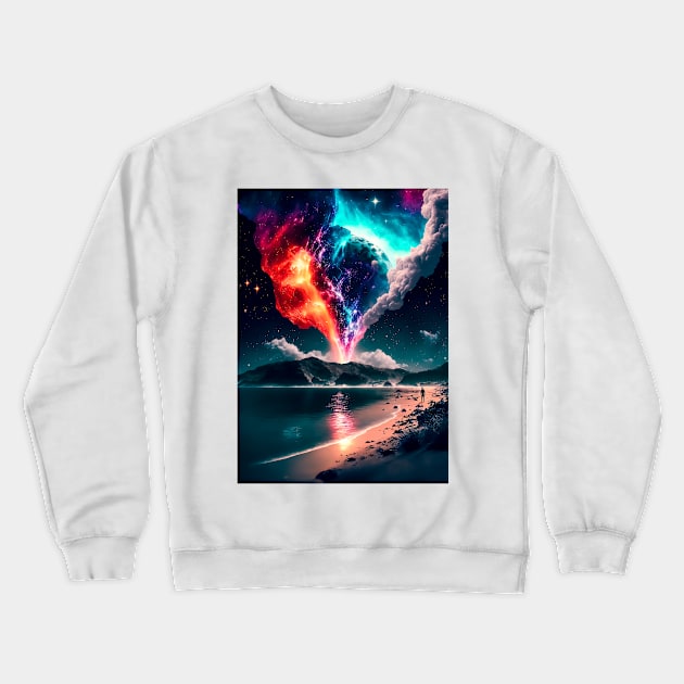 Behind Mountains Crewneck Sweatshirt by James Garcia